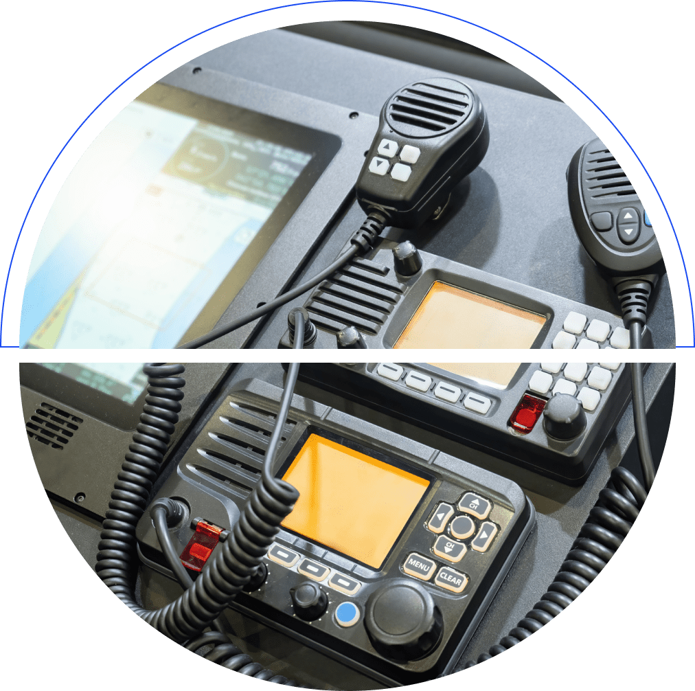 Marine radios and navigation system.